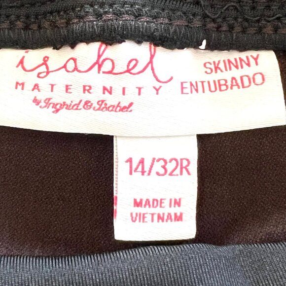 NEW Isabel Maternity Crossover Panel Burgundy Stretch Corduroy Pants Size 14/32R - Picture 9 of 11